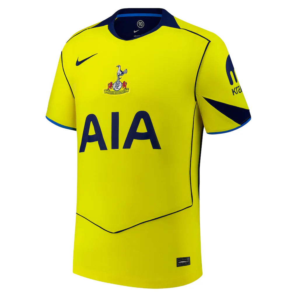 Tottenham Hotspur Nike 2025/26 Third Replica Custom Jersey - Yellow