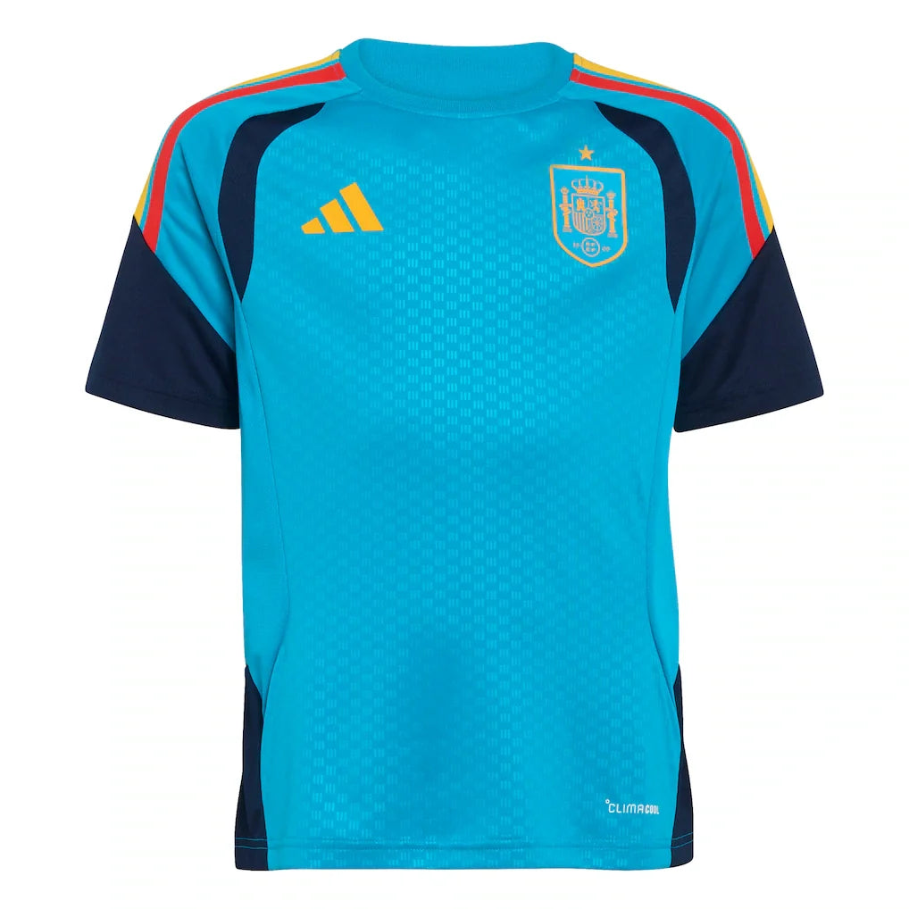 Spain National Team adidas Youth 2026 Home Tiro Training Jersey - Turquoise