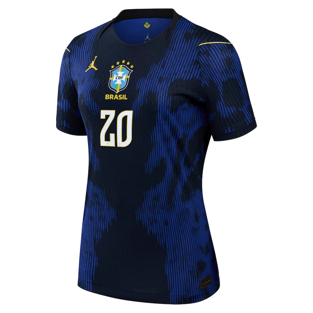 Estêvão Brazil National Team Jordan Brand Women's 2026 Away Match Authentic Jersey - Blue
