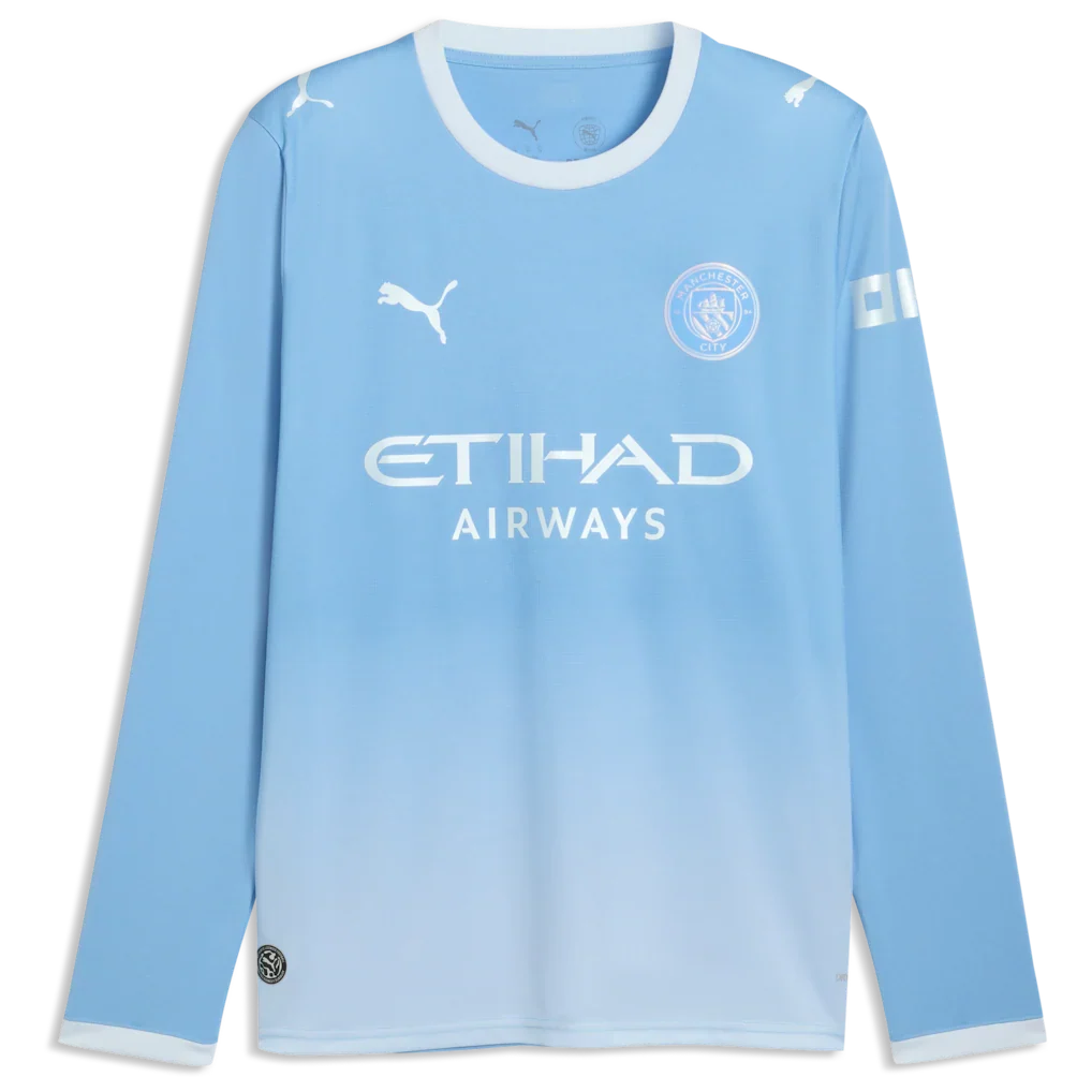 Phil Foden Manchester City Puma 2026/27 Home Replica Long Sleeve Jersey - Light Blue