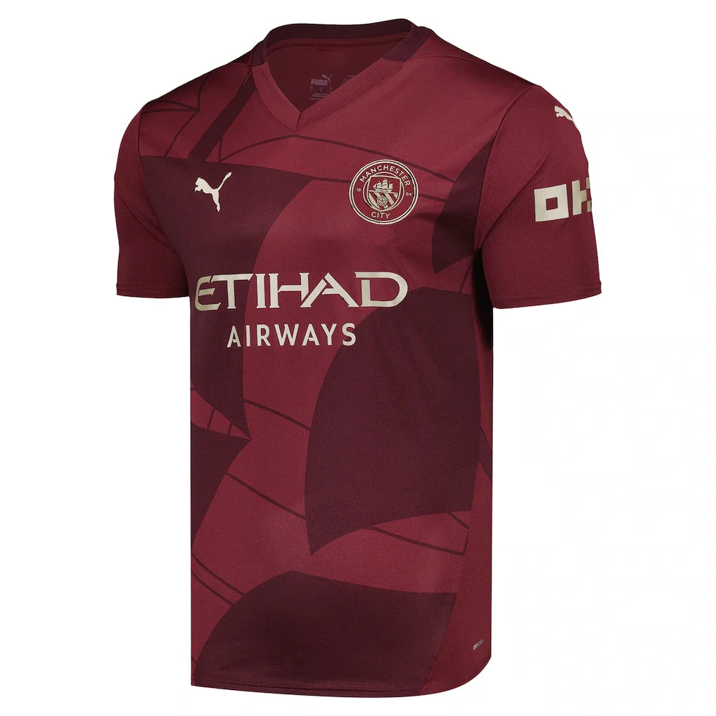 Manchester City Puma 2024/25 Third Replica Custom Jersey - Burgundy