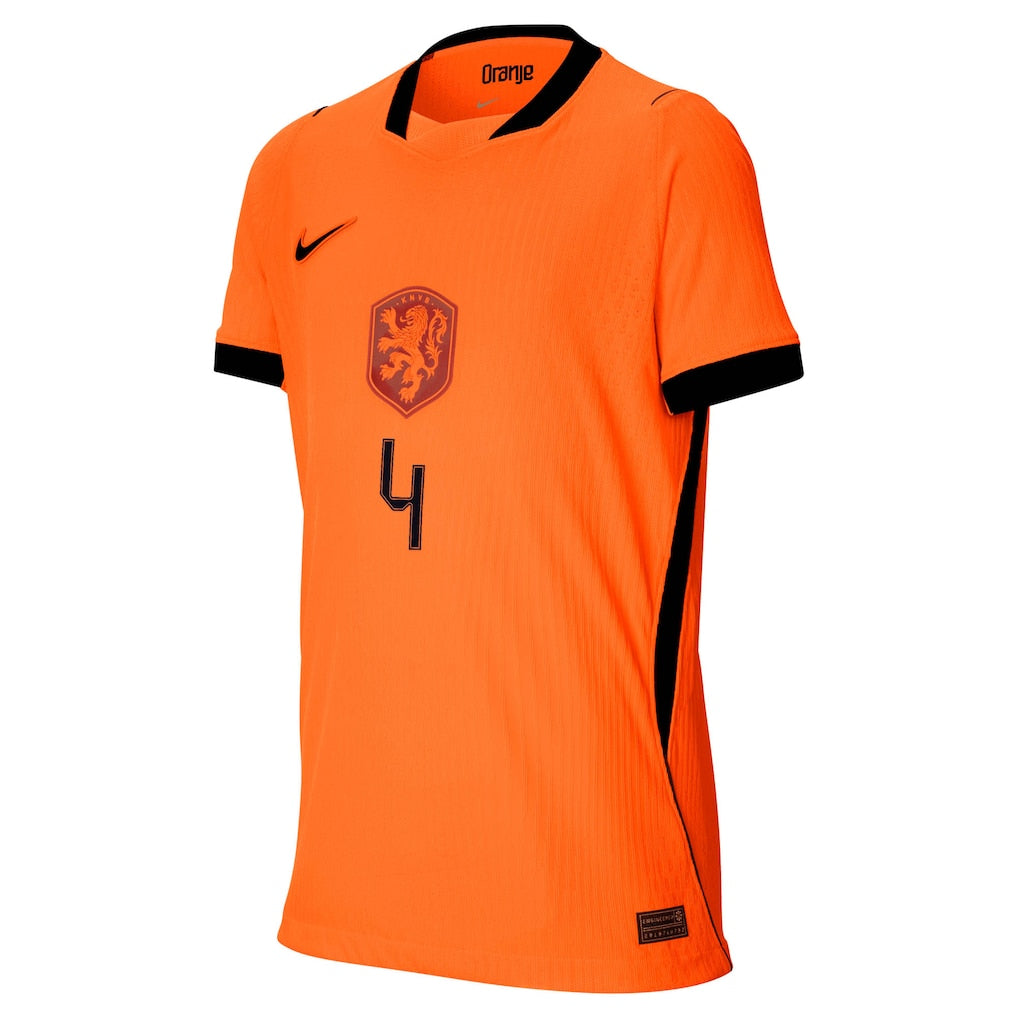 Virgil van Dijk Netherlands National Team Nike Youth 2026 Home Match Authentic Jersey - Orange