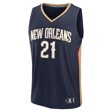 Yves Missi New Orleans Pelicans Fanatics 2024 NBA Draft Fast Break Player Jersey - Icon Edition - Navy