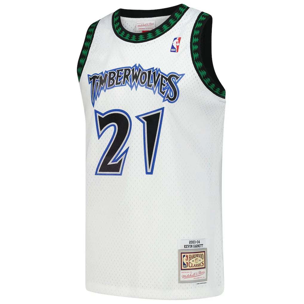 Kevin Garnett Minnesota Timberwolves Mitchell & Ness Hardwood Classics Swingman Jersey - White