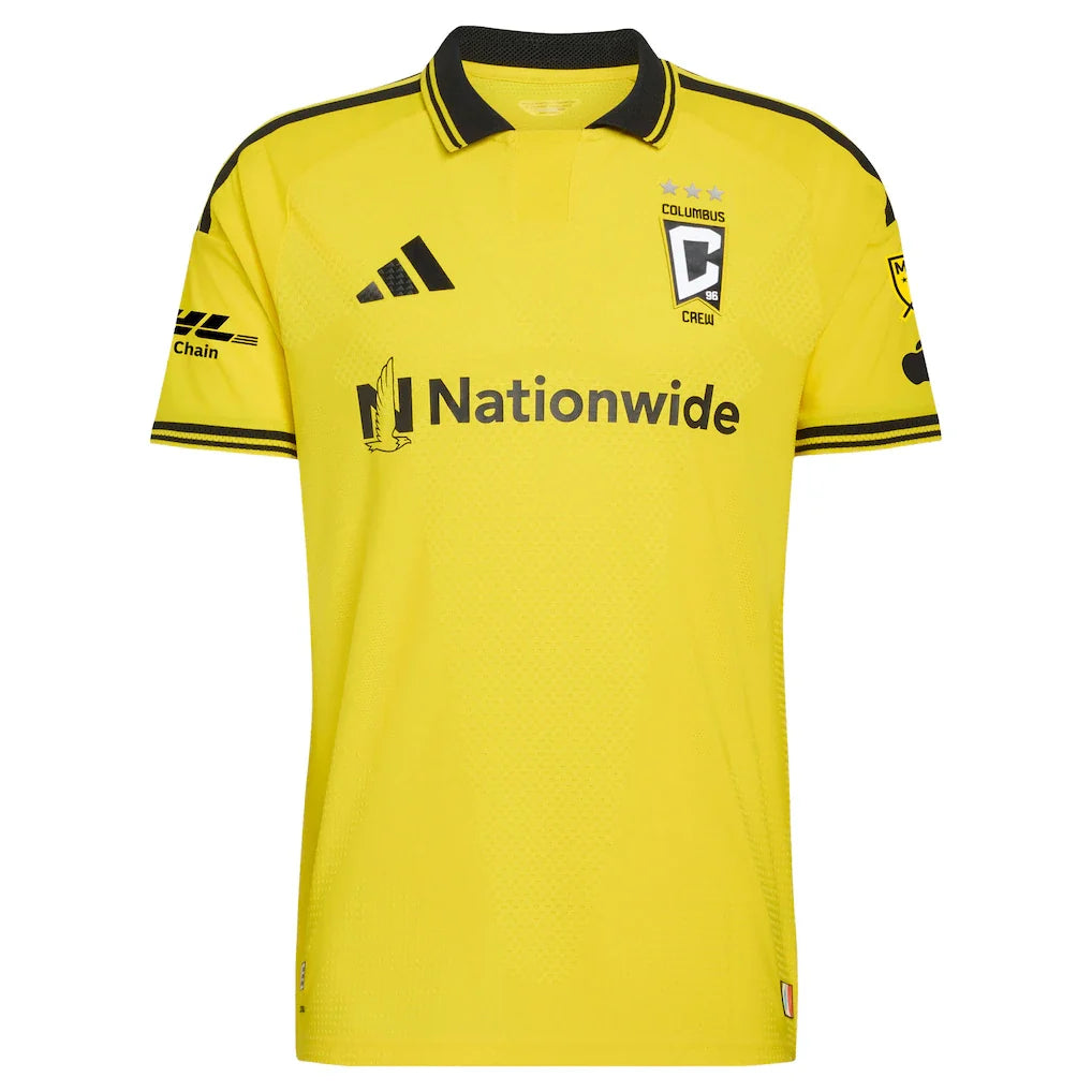 Columbus Crew adidas 2026 The Crafted for Excellence Kit On-Field Authentic Patch Custom Jersey - Yellow