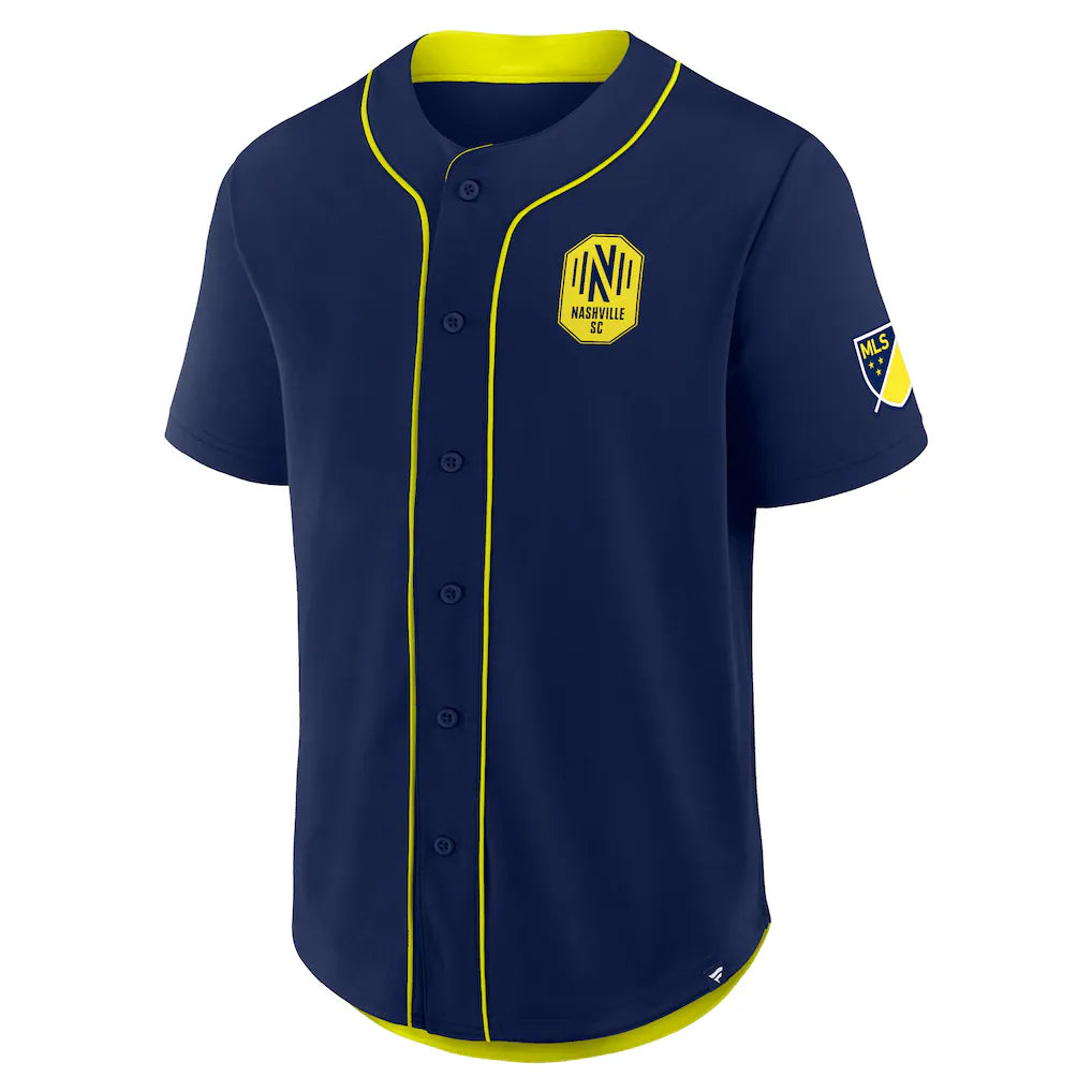 Nashville SC Fanatics Injury Time Baseball Jersey - Navy