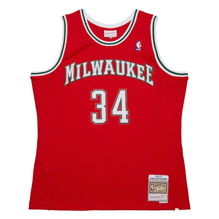 Giannis Antetokounmpo Milwaukee Bucks Mitchell & Ness 2014/15 Hardwood Classics Swingman Jersey - Red