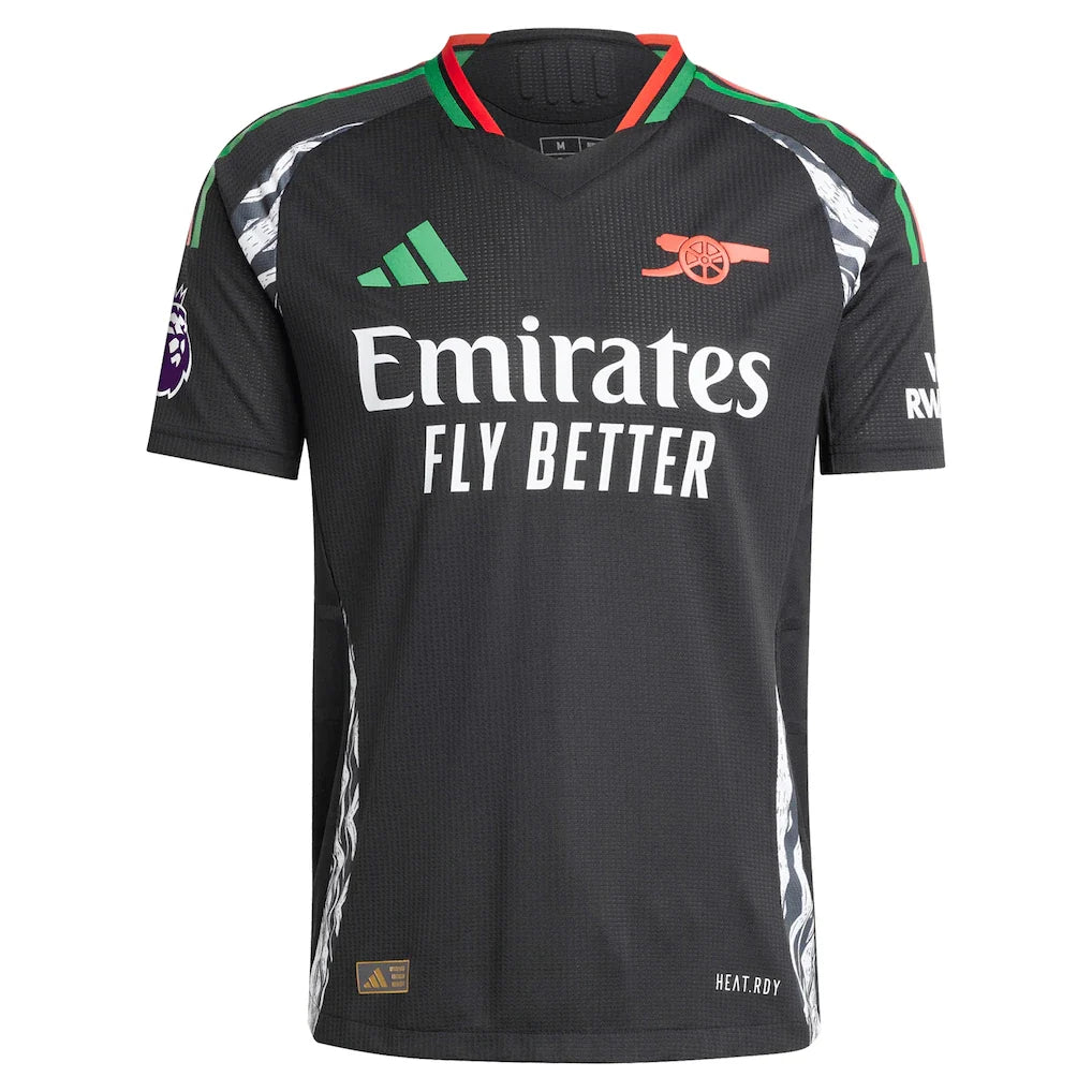 Arsenal adidas 2024/25 Away Authentic Custom Jersey - Black