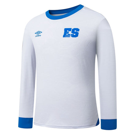 El Salvador National Team Umbro 2025 Away Replica Long Sleeve Jersey - White