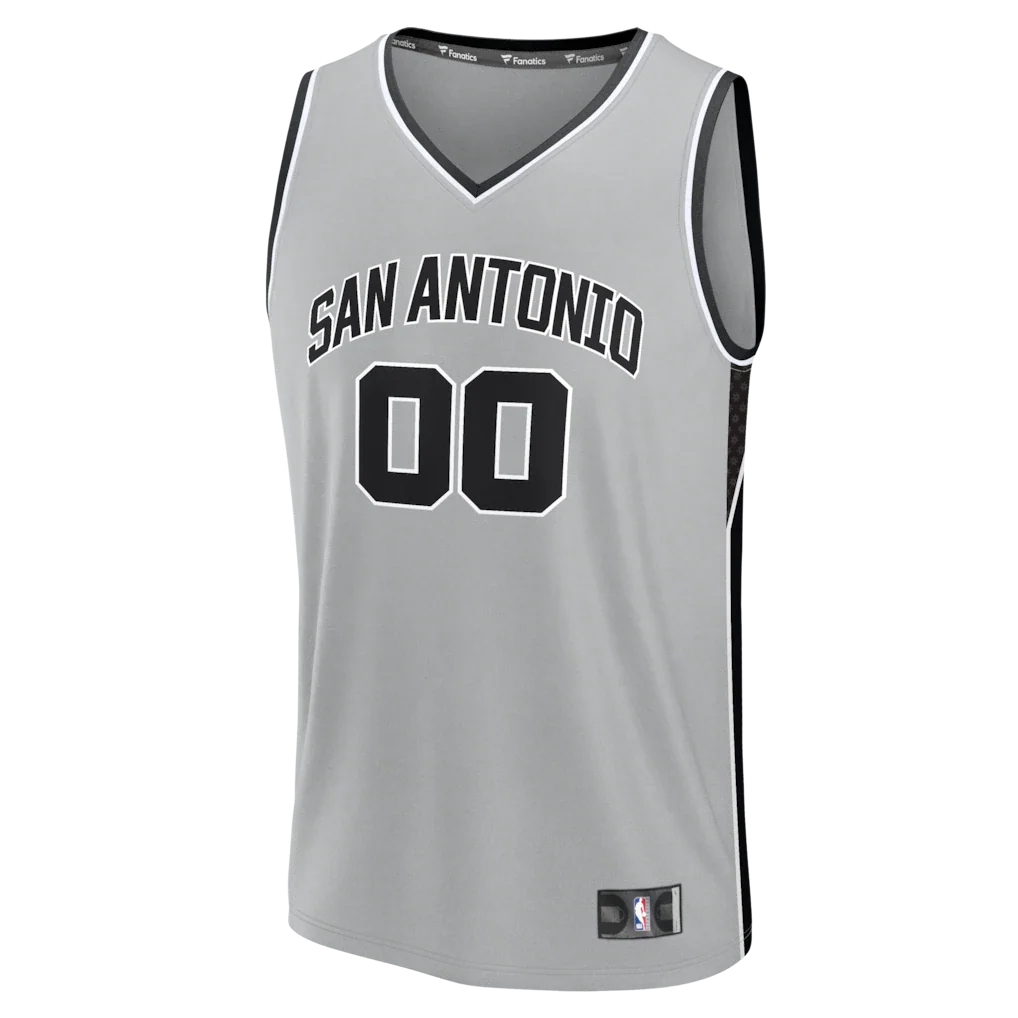 San Antonio Spurs Fanatics Fastbreak Custom Jersey - Statement Edition - Silver