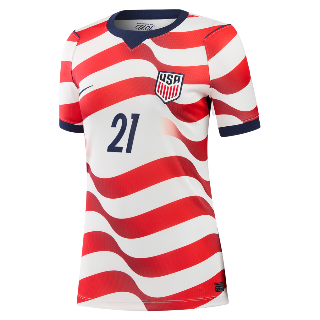 Timothy Weah USMNT Nike Women's 2026 Home Stadium Replica Jersey - White