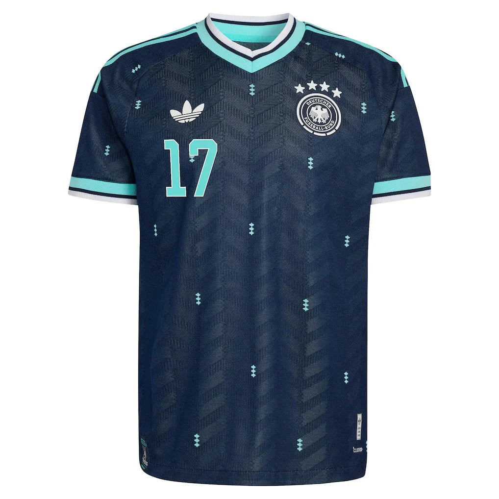 Florian Wirtz Germany National Team adidas 2026 Away On-Field Authentic Jersey - Navy