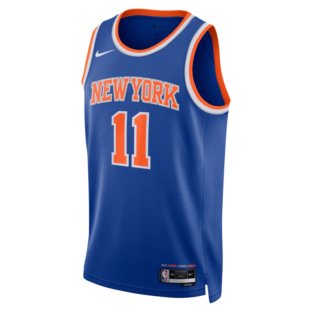 Jalen Brunson New York Knicks Nike Unisex 2026 NBA Finals Patch Swingman Jersey - Icon Edition - Blue