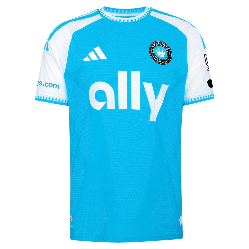 Pep Biel Charlotte FC adidas 2026 Carolina Kit: Crowns Up On-Field Authentic Patch Jersey - Blue