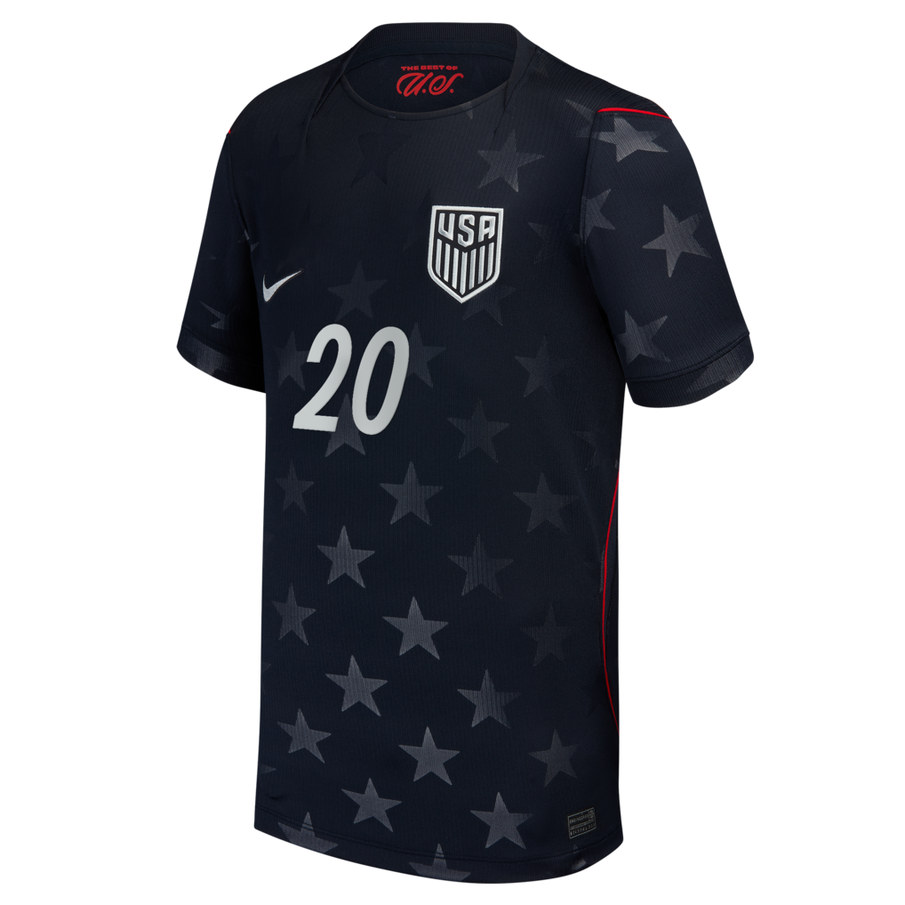 Folarin Balogun USMNT Nike Youth 2026 Away Stadium Replica Jersey - Blue