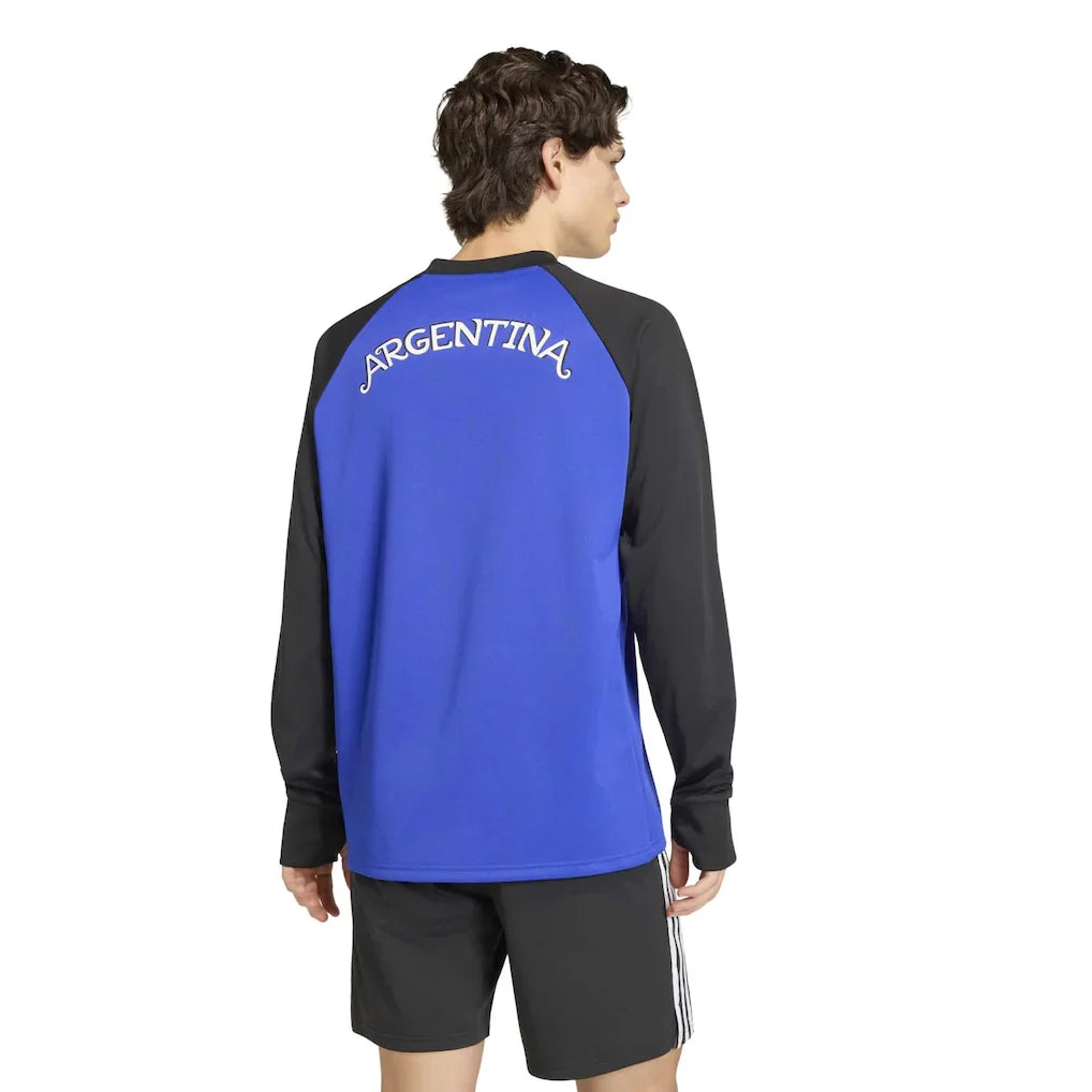 Argentina National Team adidas 2026 Long Sleeve Pre-Match Top - Blue