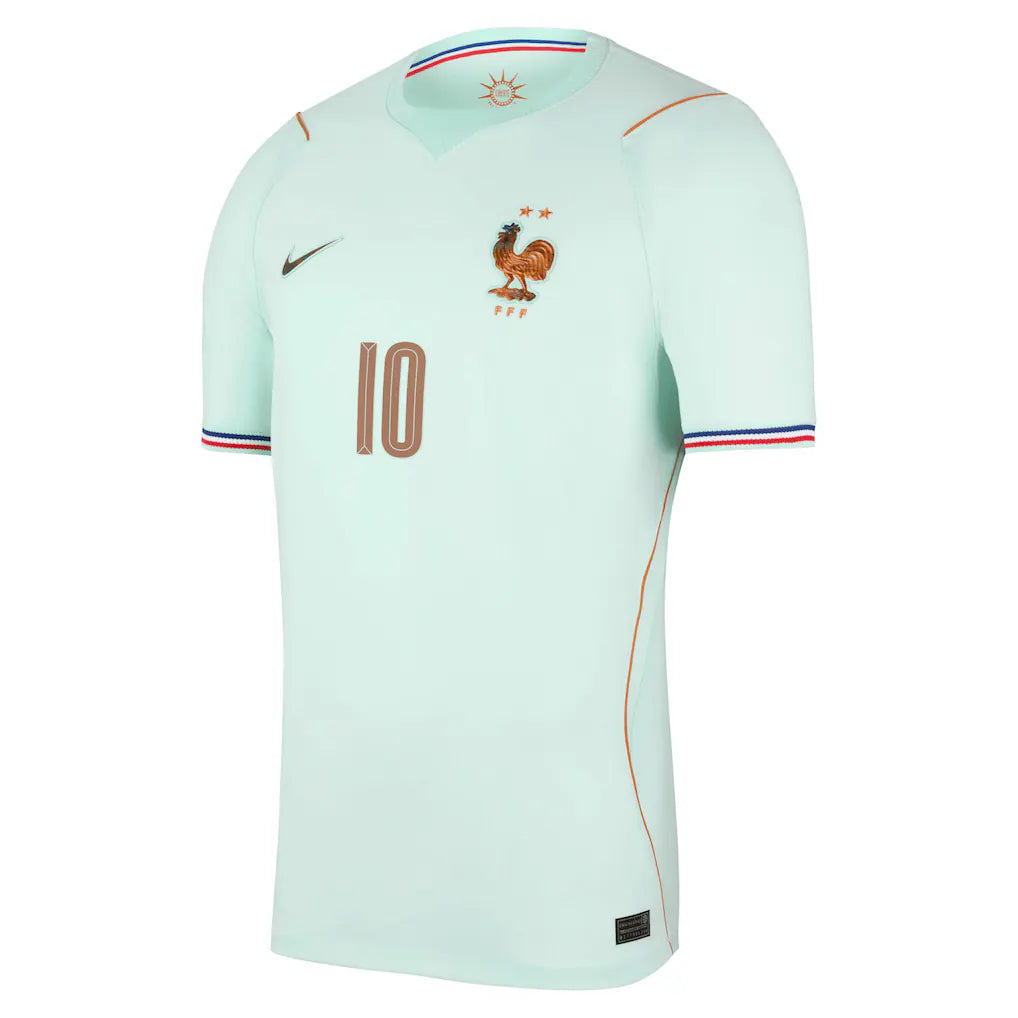 Kylian Mbappé France National Team Nike 2026 Away Stadium Replica Jersey - Green