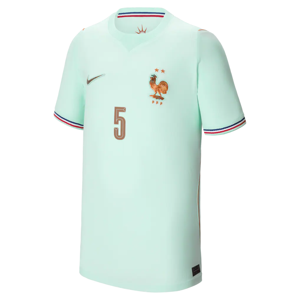 Jules Koundé France National Team Nike Youth 2026 Away Stadium Replica Jersey - Green