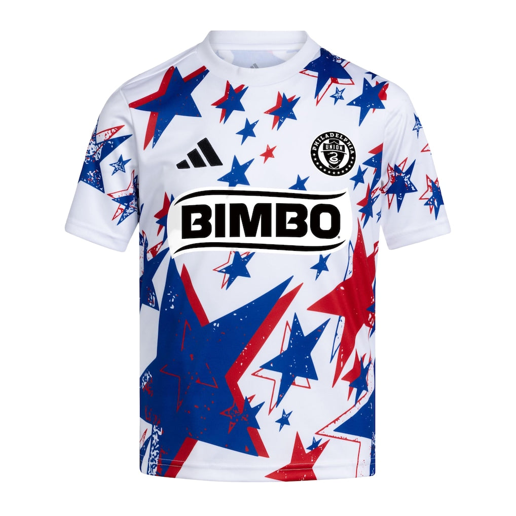 Philadelphia Union adidas Youth 2026 Americana Pre-Match Jersey - White