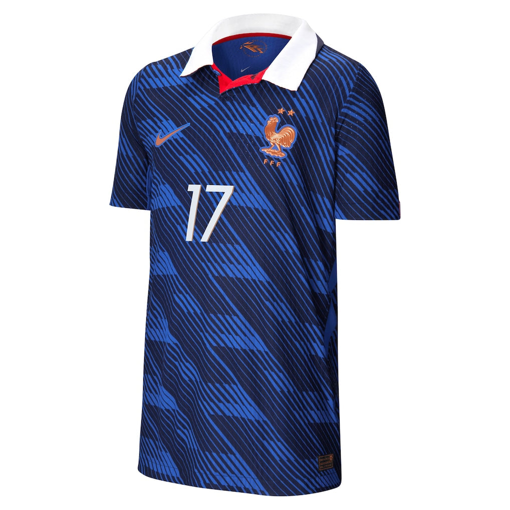William Saliba France National Team Nike Youth 2026 Home Match Authentic Jersey - Blue