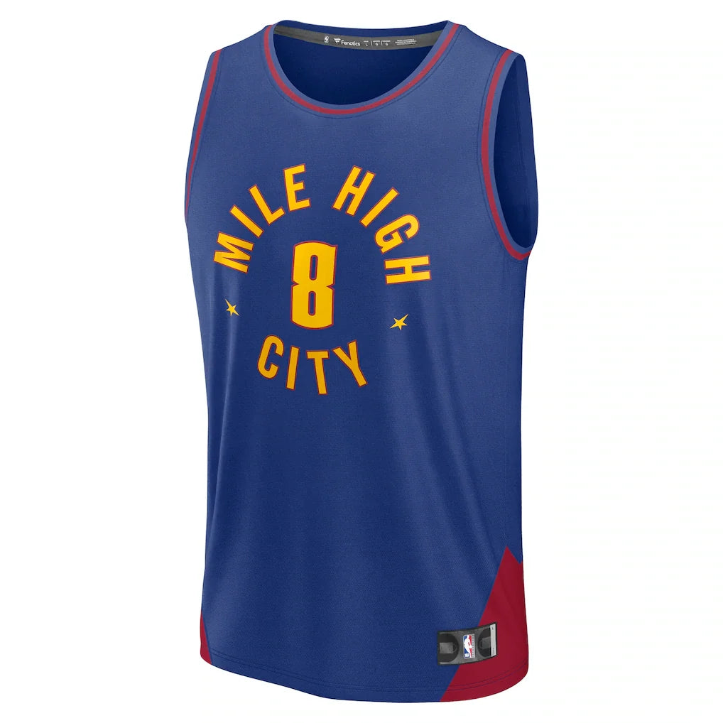 Peyton Watson Denver Nuggets Fanatics Fast Break Replica Player Jersey - Statement Edition - Blue