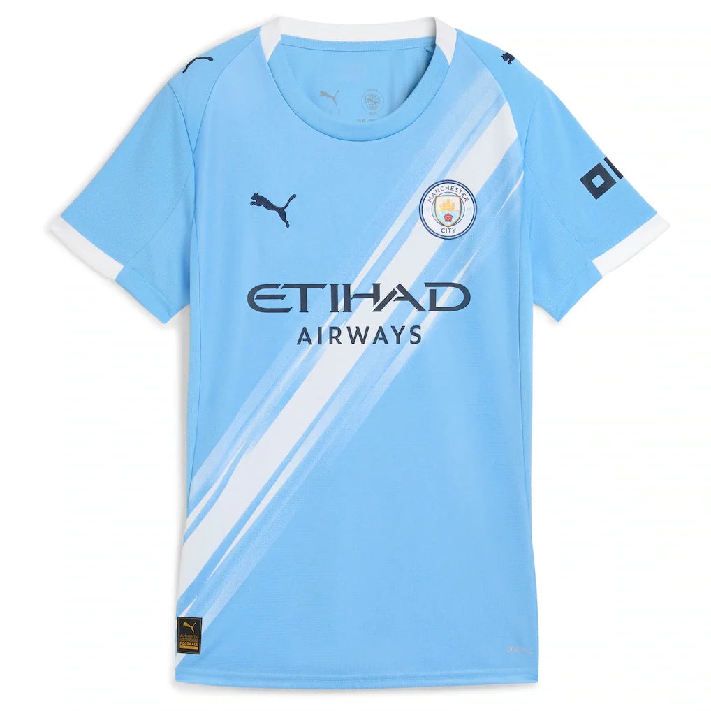 Erling Haaland Manchester City Puma Women's 2025/26 Home Replica Player Jersey - Sky Blue