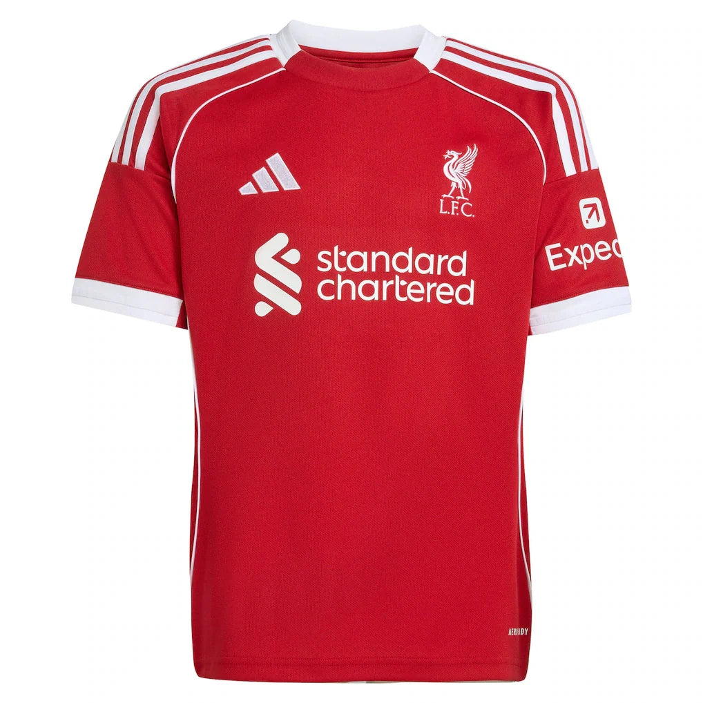 Mohamed Salah Liverpool adidas Youth 2025/26 Home Replica Jersey - Red