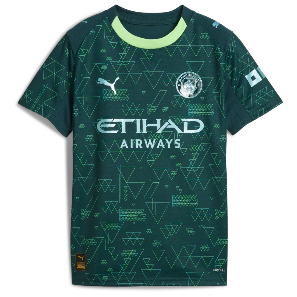 Manchester City Puma x EA SPORTS FC Youth 2025/26 Fourth Jersey - Green