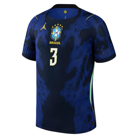 Gabriel Magalhães Brazil National Team Jordan Brand 2026 Away Match Authentic Jersey - Blue