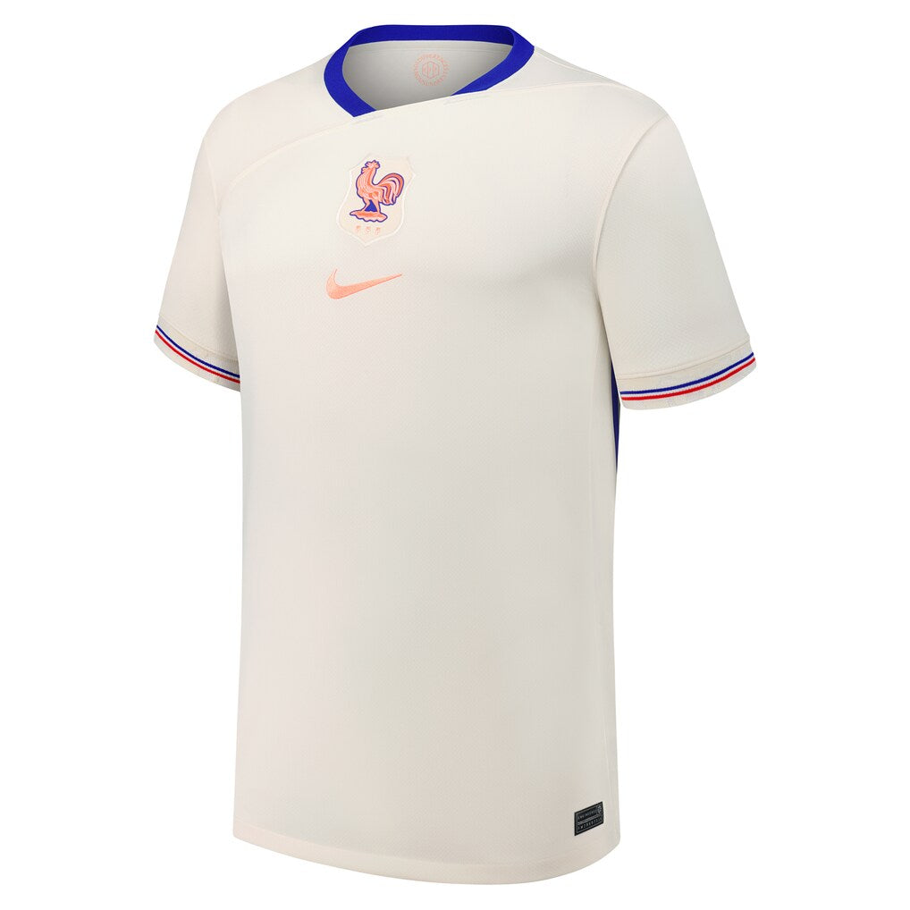 France Women's National Team Nike Youth 2025/26 Away Replica Jersey - Cream