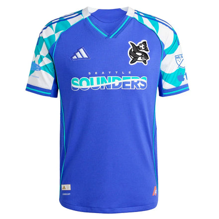 Seattle Sounders FC adidas 2025 Third Authentic Custom Jersey - Blue