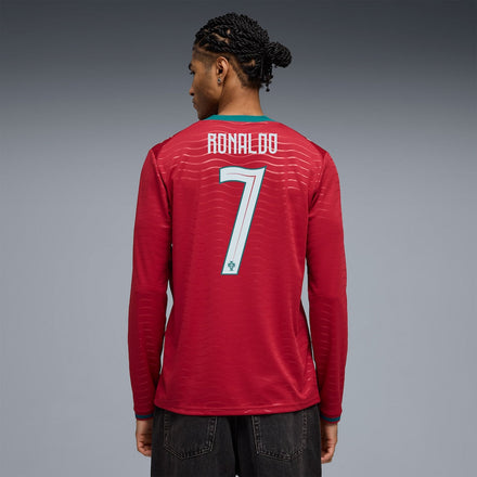 Cristiano Ronaldo Portugal National Team Puma 2026 Home Replica Long Sleeve Jersey - Red