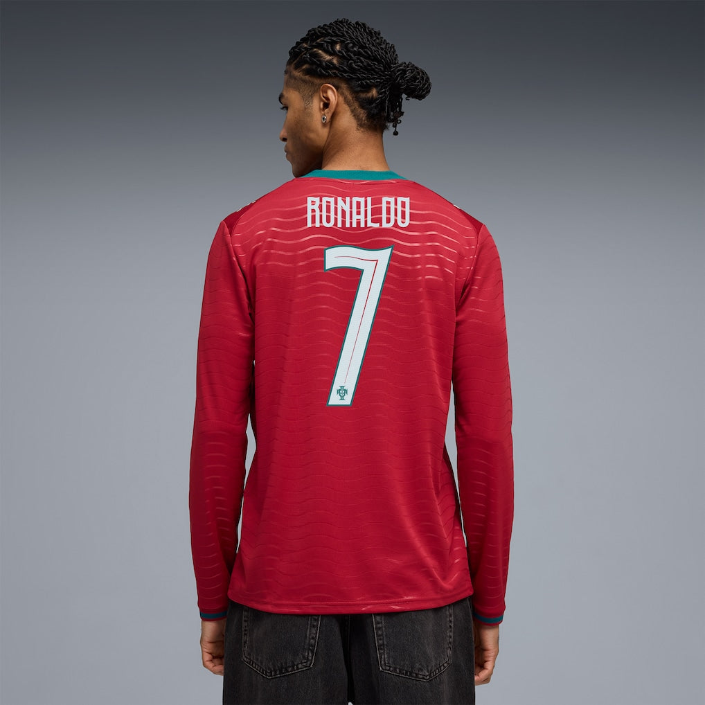 Cristiano Ronaldo Portugal National Team Puma 2026 Home Replica Long Sleeve Jersey - Red