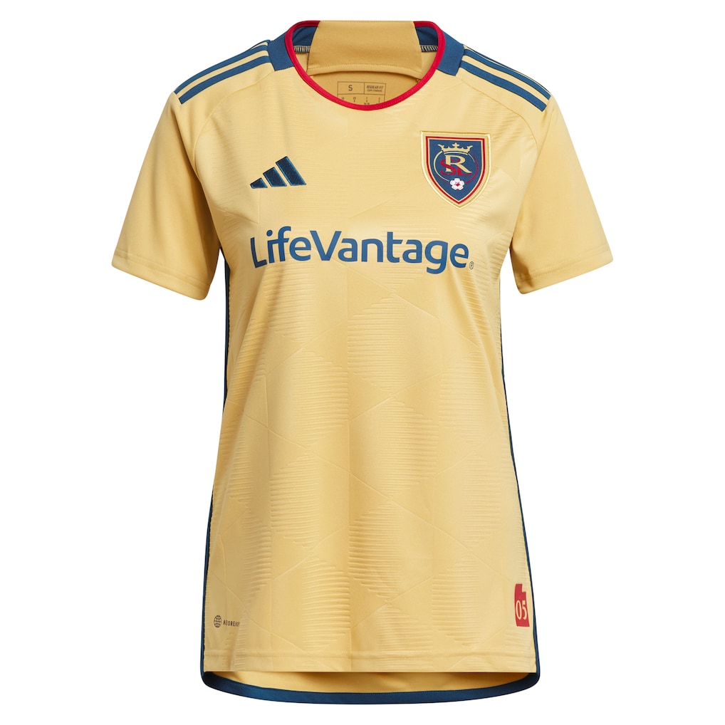 Justen Glad Real Salt Lake adidas Women's 2023 The Beehive State Kit Replica Player Jersey - Gold