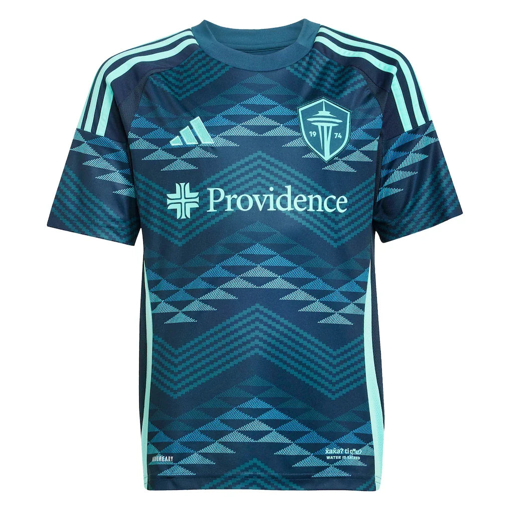 Pedro de la Vega Seattle Sounders FC adidas Youth 2025 The Salish Sea Kit Replica Player Jersey - Blue