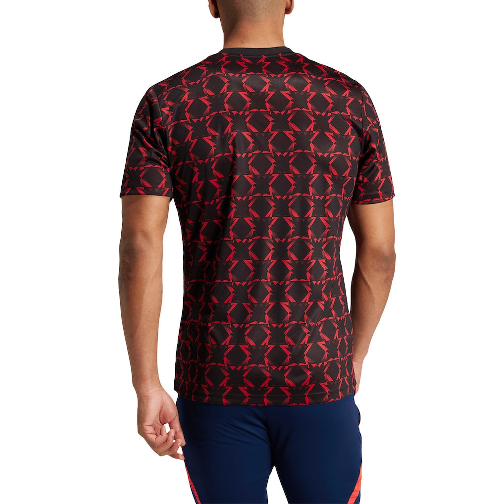 Manchester United adidas 2024/25 Pre-Match Top - Black