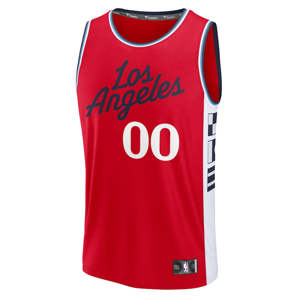 LA Clippers Fanatics Fast Break Custom Jersey - Statement Edition - Red