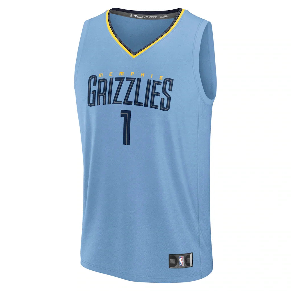 Scotty Pippen Jr. Memphis Grizzlies Fanatics Fast Break Replica Player Jersey - Statement Edition - Light Blue