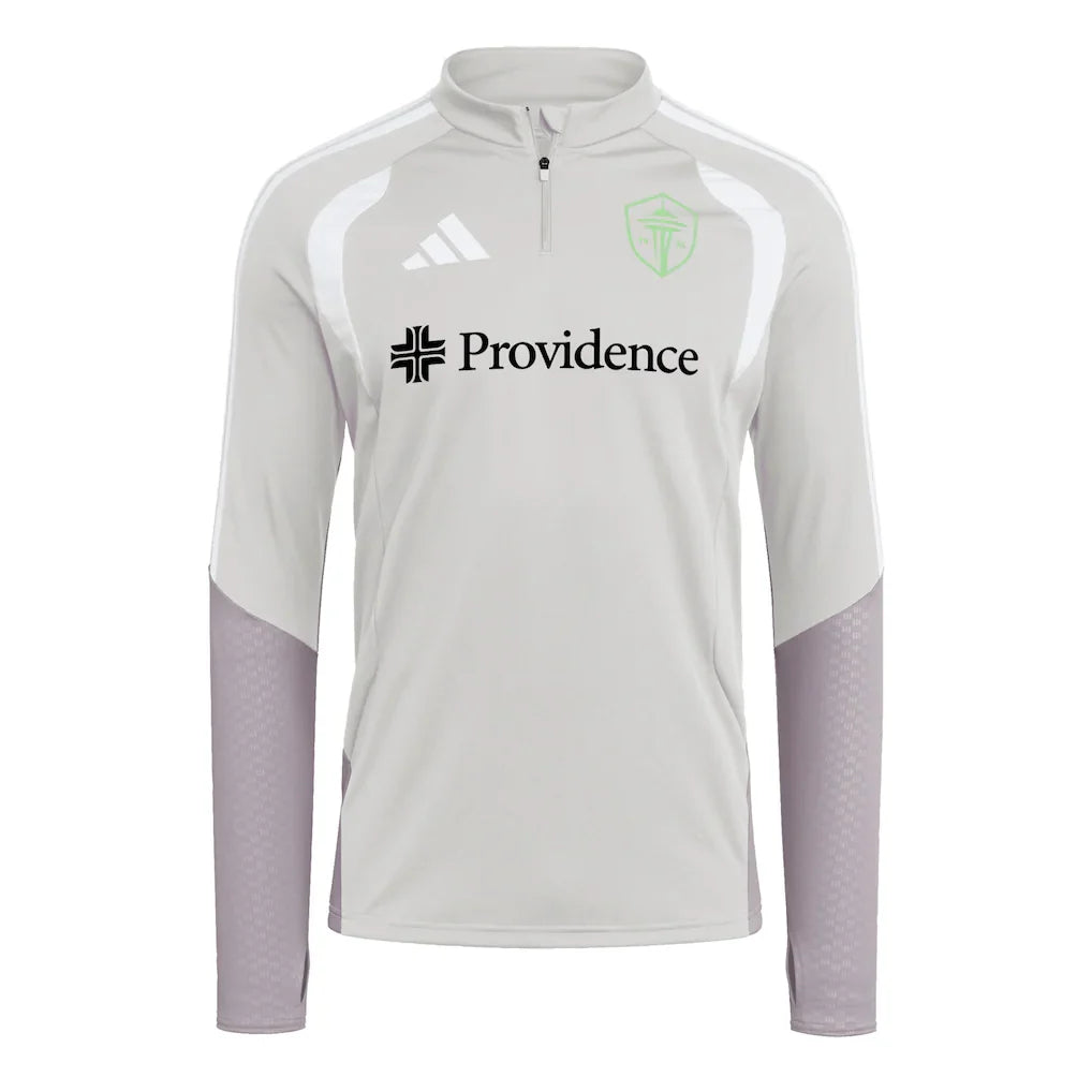 Seattle Sounders FC adidas 2026 Tiro Competition Quarter-Zip Training Top - Silver