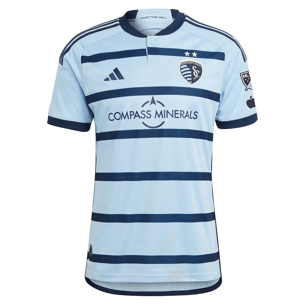Sporting Kansas City adidas 2023 Hoops 4.0 Authentic Jersey - Light Blue