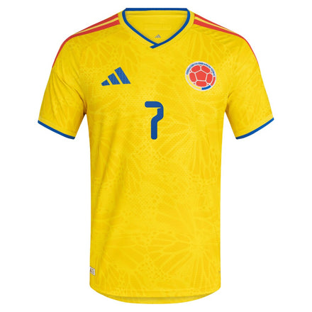 Luis Diaz Colombia National Team adidas 2026 Home Authentic Jersey - Yellow