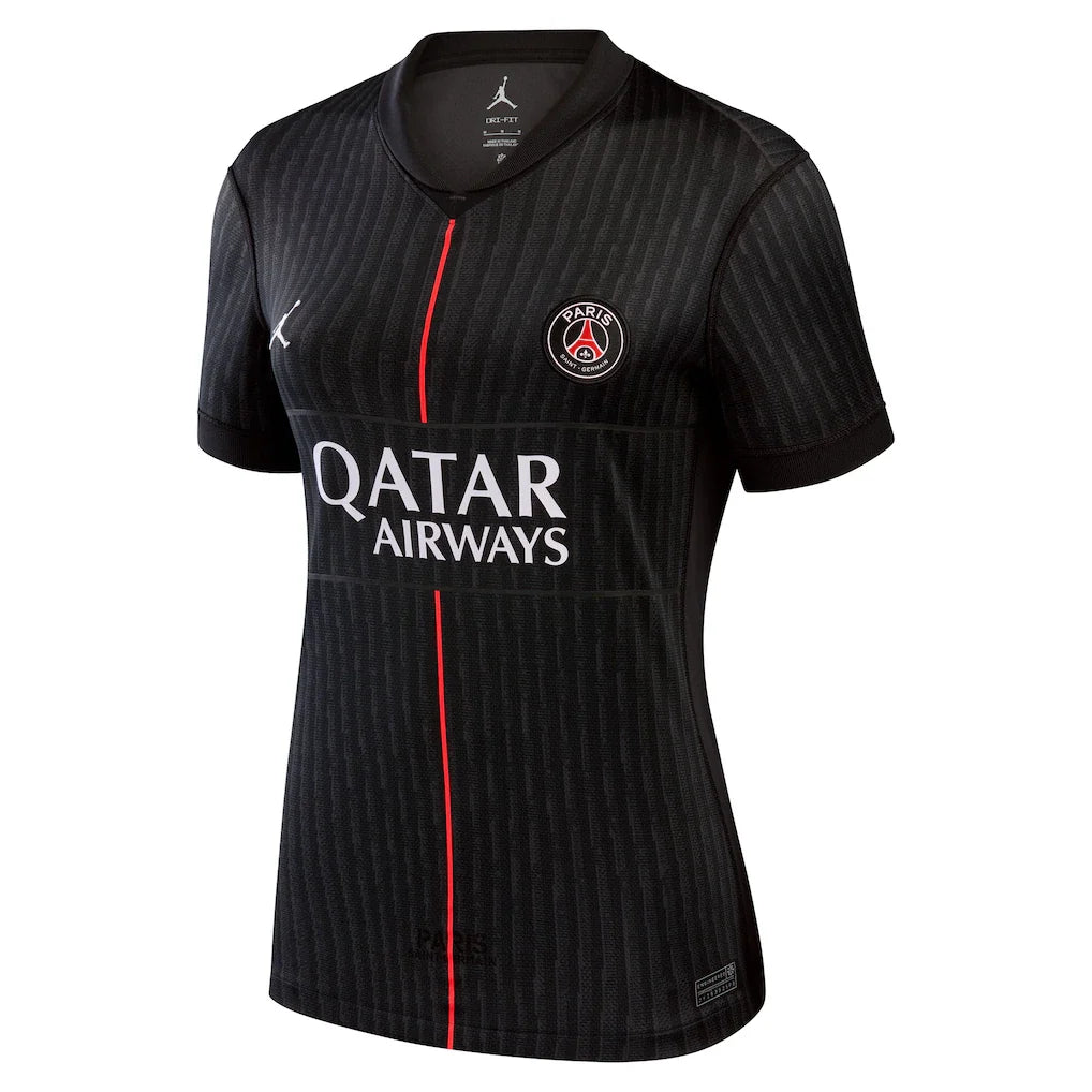 Paris Saint-Germain Jordan Brand Women's 2025/26 Fourth Replica Jersey - Black