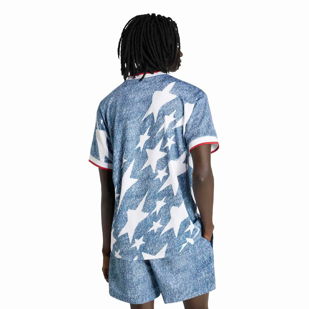 adidas USA 1994 Denim Graphic Fashion Jersey - Blue