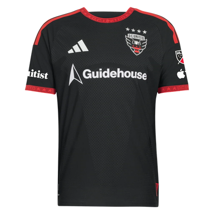Lucas Bartlett D.C. United adidas  2026 Black-and-Red Kit On-Field Authentic Patch Jersey - Black