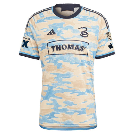 Philadelphia Union adidas 2024 Authentic Secondary Custom Jersey - Tan