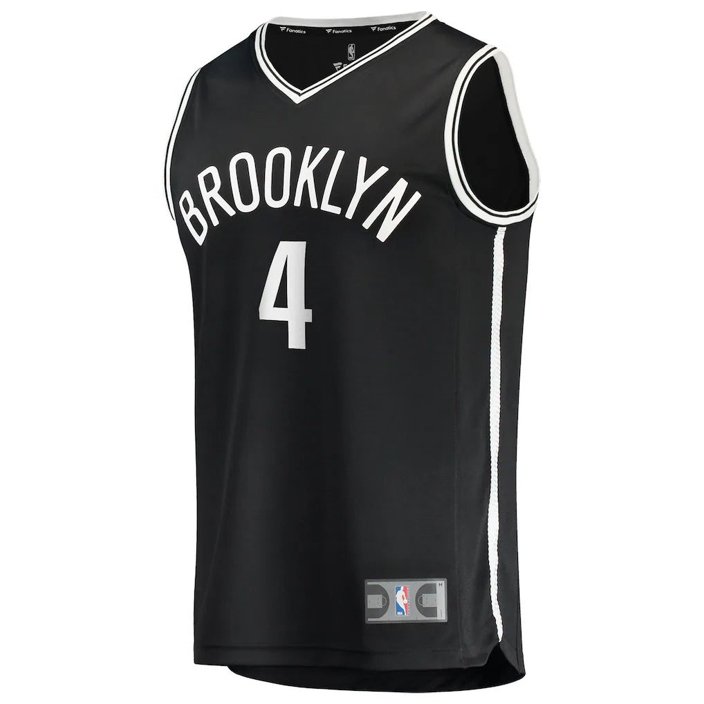 Drake Powell Brooklyn Nets Fanatics Fast Break Replica Jersey - Black - Icon Edition