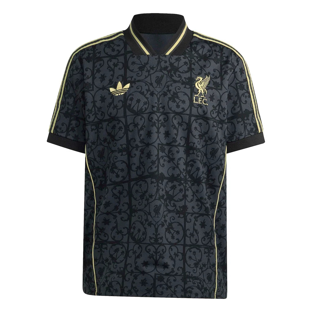 Liverpool adidas Unisex Lifestyler Fashion Jersey - Gray