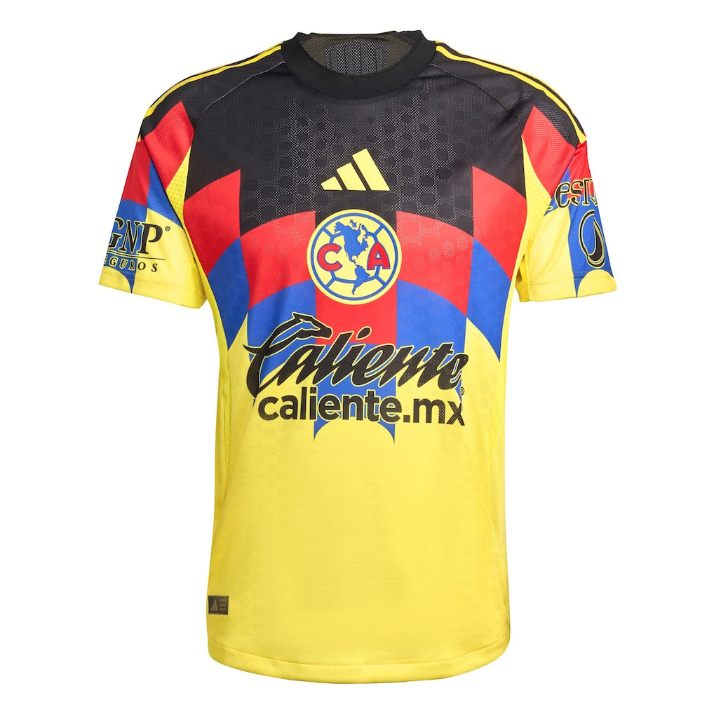 Club America adidas 2025/26 Home Authentic Jersey - Yellow