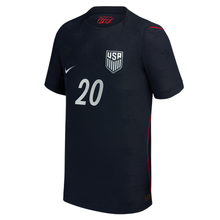 Folarin Balogun USMNT Nike Youth 2026 Away Match Authentic Jersey - Blue