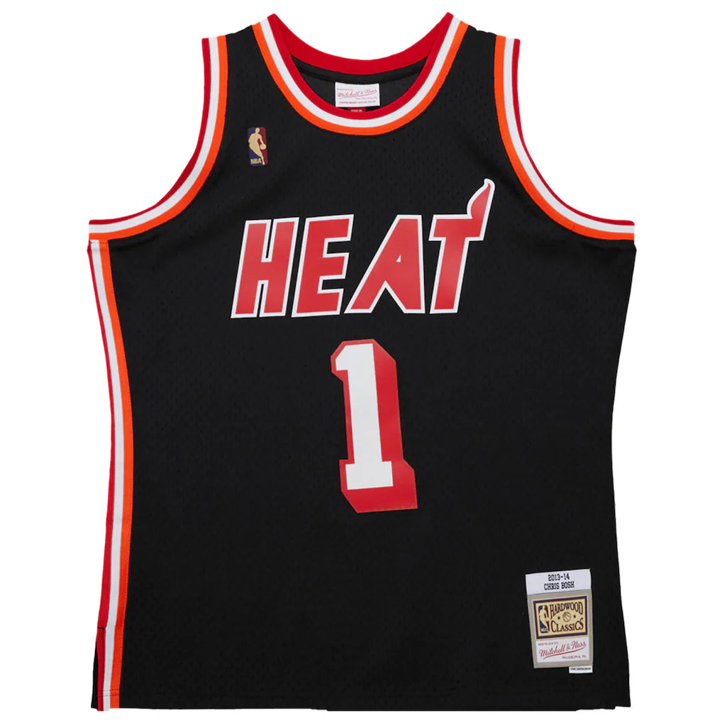 Chris Bosh Miami Heat Mitchell & Ness 2013/14 Hardwood Classics Swingman Jersey - Black